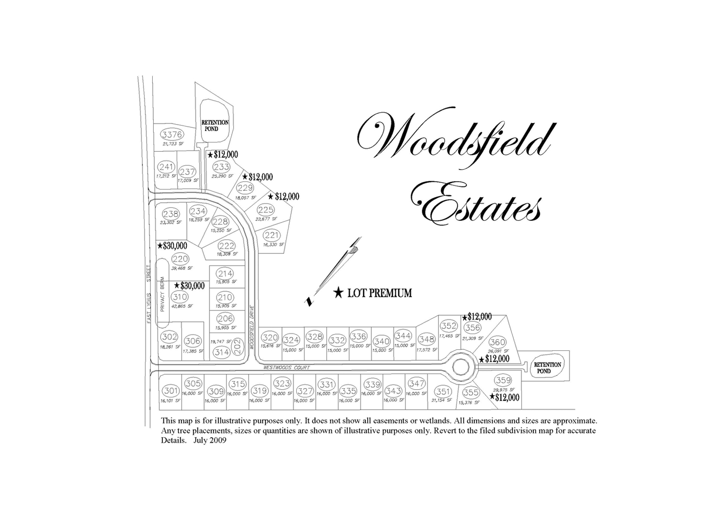 Woodsfield Estates Map